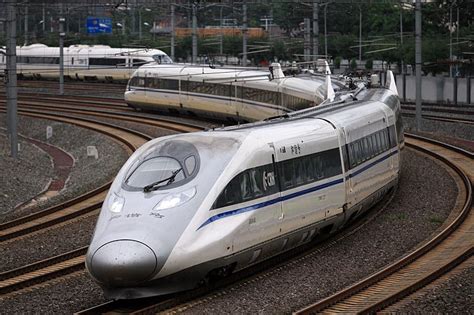 China's high-speed train CRH380A, which has a maximum speed of 380 km/h during regular ...