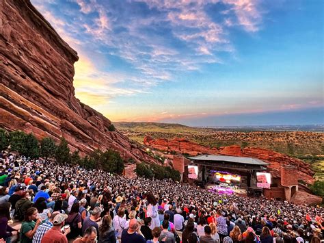 49521. There Goes the Sun: Sunset at Red Rocks Amphitheater, Colorado in 2023 | Red rock ...