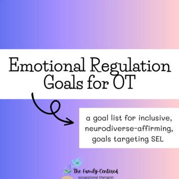 Social Emotional Goals for Occupational Therapy | TPT