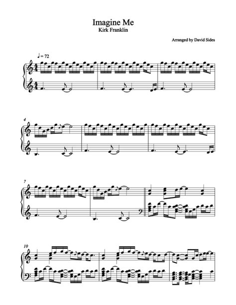 Imagine Me (Kirk Franklin) - Piano Sheet Music