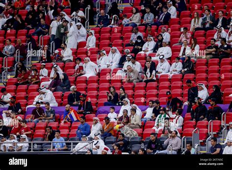 AL KHOR - Empty seats in the stadium during the FIFA World Cup Qatar ...