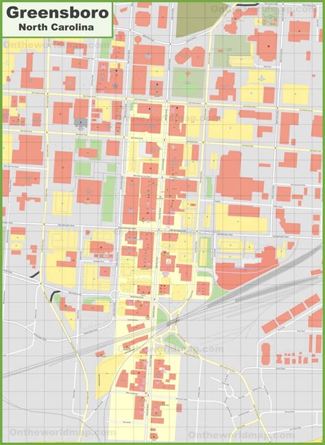 Greensboro downtown map
