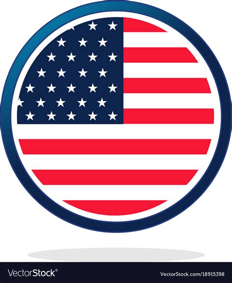 Usa flag circle logo Royalty Free Vector Image