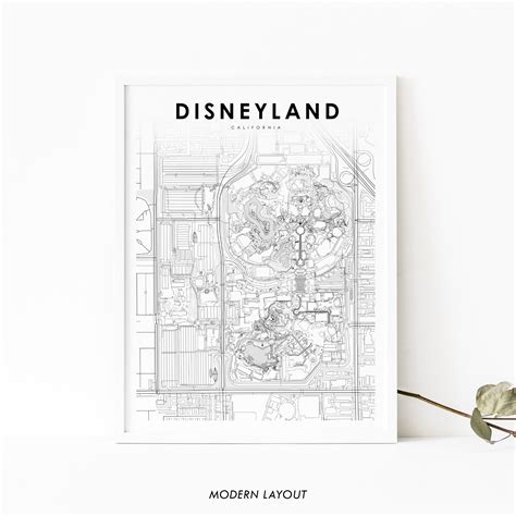 Disneyland California Map Print CA USA Map Art Poster - Etsy