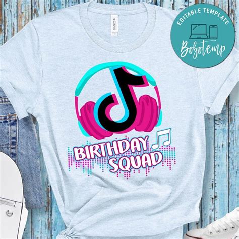 TikTok Squad Shirt - Tik Tok Party Supplies Shirt | Bobotemp