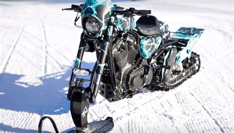 This Harley Davidson Snowbike Conversion is Over the Top + Video ...