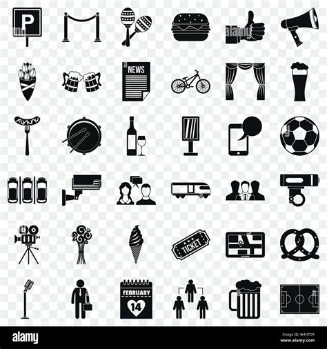 Conversation icons set, simple style Stock Vector Image & Art - Alamy