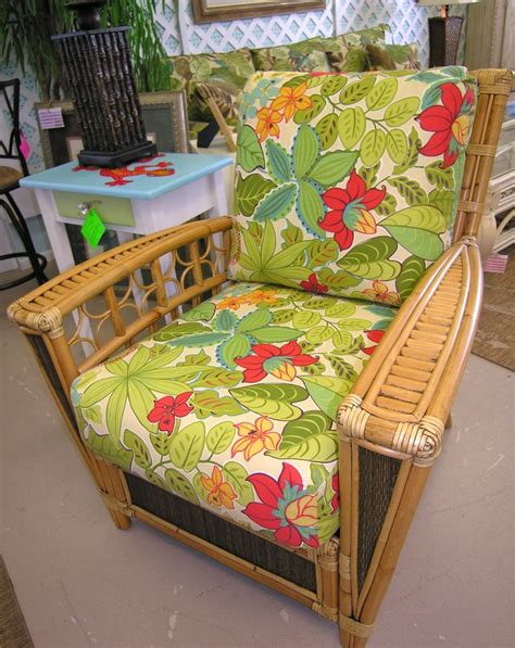 Tropical print rattan arm chair #stanleychairoftampa #homedecor # ...