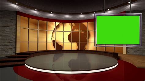 News Studio Background For Green Screen