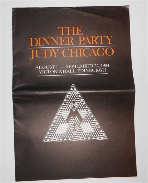 Judy Chicago - The Dinner Party (August 11 September 22 1984, Victoria ...