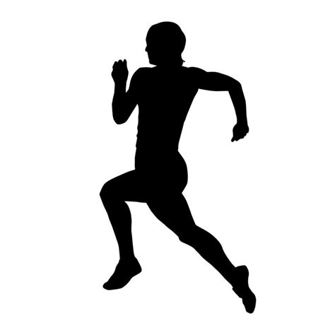 Silhouette of a sporty woman in running pose. Silhouette of a female run pose. 31712989 Vector ...