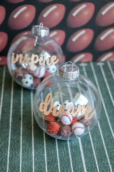 Sports Themed Christmas Ornaments to Make and Fill