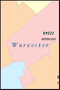 WORCESTER County, Massachusetts Digital ZIP Code Map