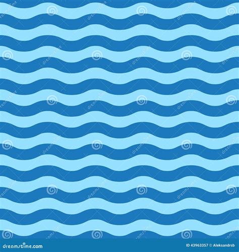 Seamless Simple Blue Wave Pattern Stock Vector - Image: 43963357