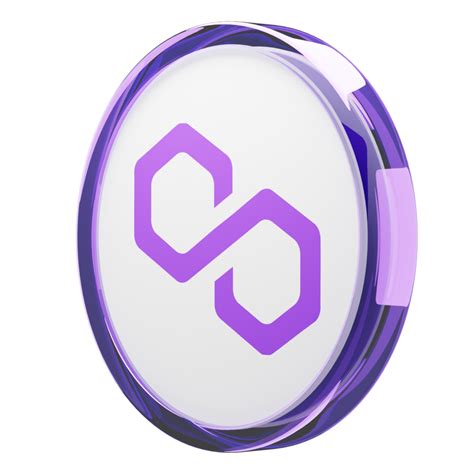 Polygon ,MATIC Glass Crypto Coin 3D Illustration 24093226 PNG