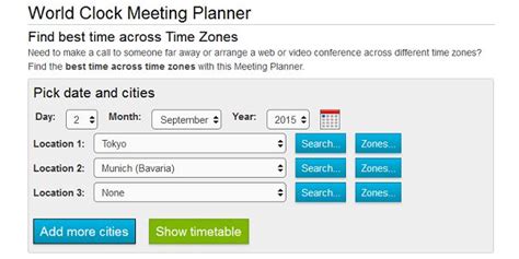 World Clock Meeting Planner is the tool to always be on time