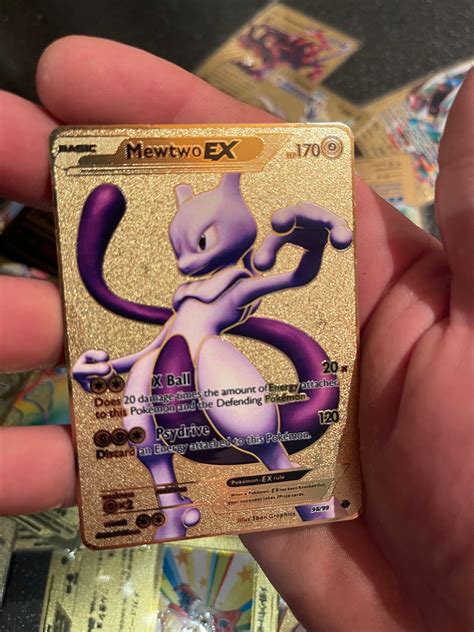 Gold mewtwo pokemon card - asevsoft