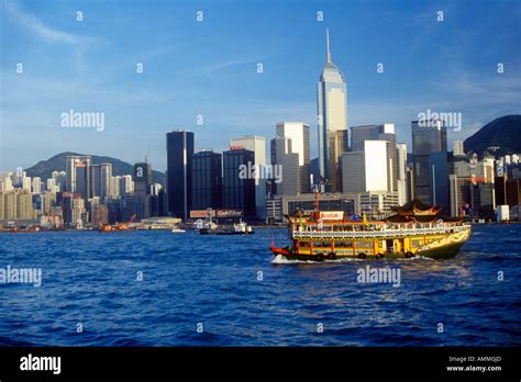 Tourist sightseeing boat in Hong Kong Harbor Stock Photo - Alamy