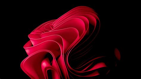 Windows 11 Wallpaper 4K, Red abstract, Stock