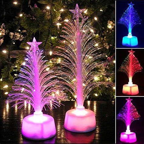 LED Color Changing Christmas Tree Flashing Xmas Tree Glowing Pine Tree Nightlight Light Lamp ...