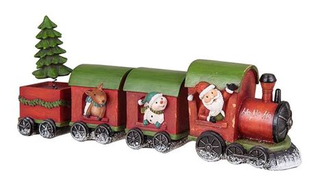 Santa Train Set of 4 - Christmas Train Set in Resin | Christmas train ...