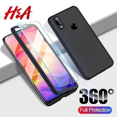 H&A Luxury 360 Full Protection Case For Xiaomi Redmi Note 7 Pro Cover ...