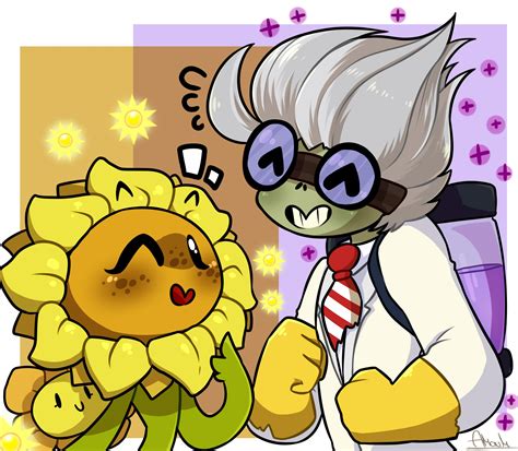 Sunflower And Scientist by AmonOVERlord22 on DeviantArt | Plants vs zombies, Plant zombie, Zombie