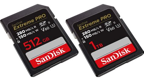 SanDisk adds 512GB and 1TB capacities to its UHS-II V60 SD Card lineup