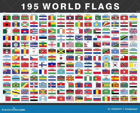 World Flags With Names Printable