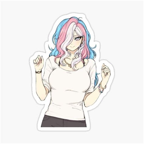 "Transgender Girl Pride Anime Character" Sticker for Sale by cloudwaifu ...