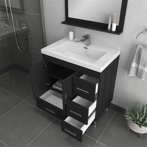 Ripley 30 inch Modern Bathroom Vanity with Drawers Black