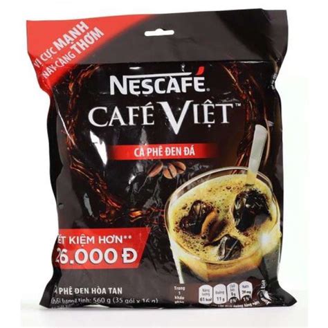 Cà Phê Việt Đen Đá Hòa Tan Nescafe Bịch 35 Gói x 16G | Shopee Việt Nam