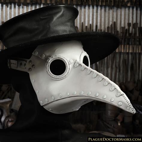 Long Beak Plague Doctor Mask in White Color