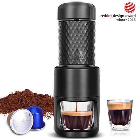 Buy STARESSO Portable Espresso Machine - Manual Espresso with Rich & Thick Crema, Mini Coffee ...