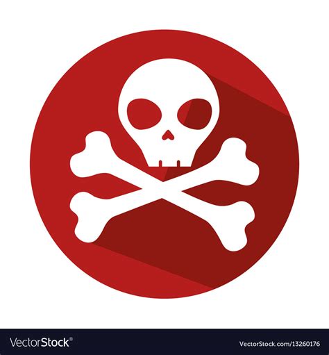 Danger skull symbol icon Royalty Free Vector Image