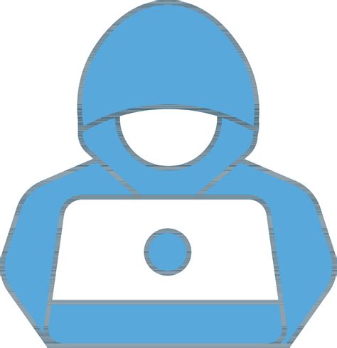 Hacker Icon In Blue And White Color. 24447716 Vector Art at Vecteezy