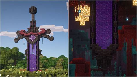 How to make a Nether portal sword in Minecraft