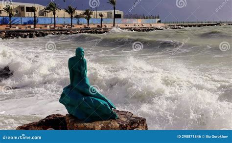 Mermaid Sculpture on Silifke Seashore, a Blend of Myth and Art. Myth of Mermaid Captured in ...