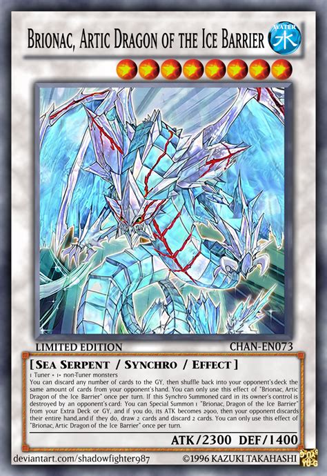 Brionac, Artic Dragon of the Ice Barrier | Custom yugioh cards, Yugioh ...