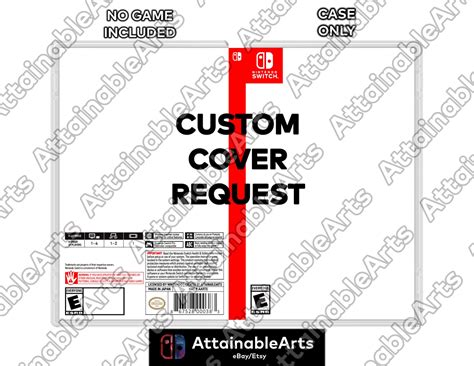 Nintendo Switch Custom Covers/physical Game Cases boxart - Etsy