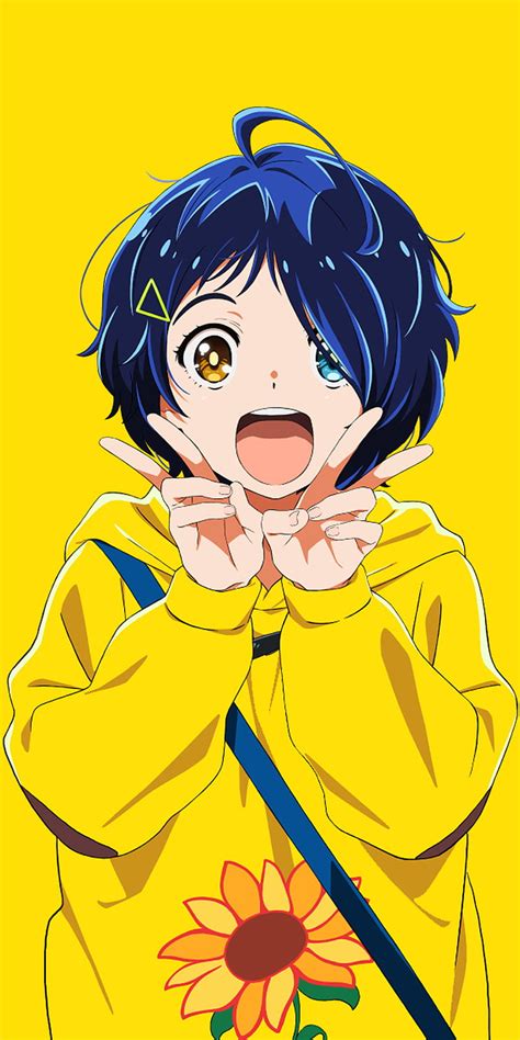 1366x768px, 720P free download | Anime girls, wonder egg priority, Ai Ooto, heterochromia, blue ...