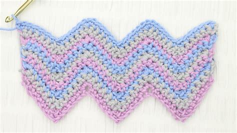 Simple Chevron Crochet Stitch Tutorial - YouTube