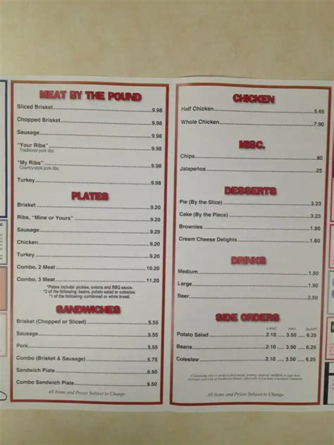 Big Boys Barbecue Menu, Menu for Big Boys Barbecue, Sweetwater ...