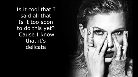 Taylor Swift- Delicate (lyrics) - YouTube