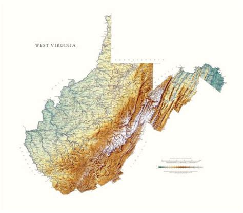 Buy map: West Virginia, Physical Wall Map by Raven Maps – YellowMaps ...