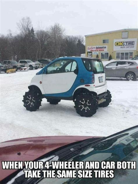 Same size - Funny | Smart car, Funny car memes, Car humor