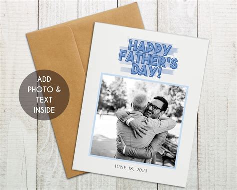 Personalized Fathers Day Card Fathers Day Photo Card Custom - Etsy