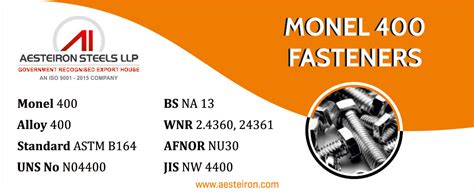 Monel 400 fasteners | Alloy 400 hex bolts/ threaded rod manufacturer