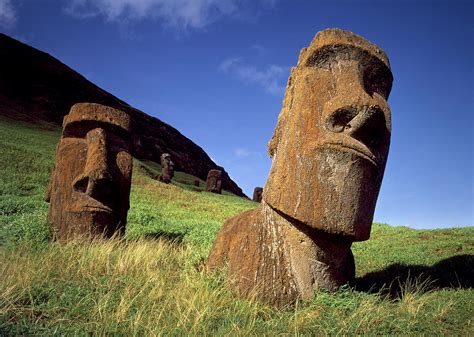 Faces Of Mystery Easter Island Heads Photograph by Cliff Wassmann