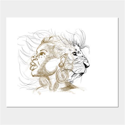 Lion Queen - African Queen - Posters and Art Prints | TeePublic